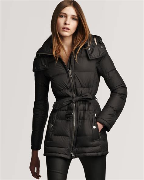 burberry puffer jacket black|burberry brit anorak jacket.